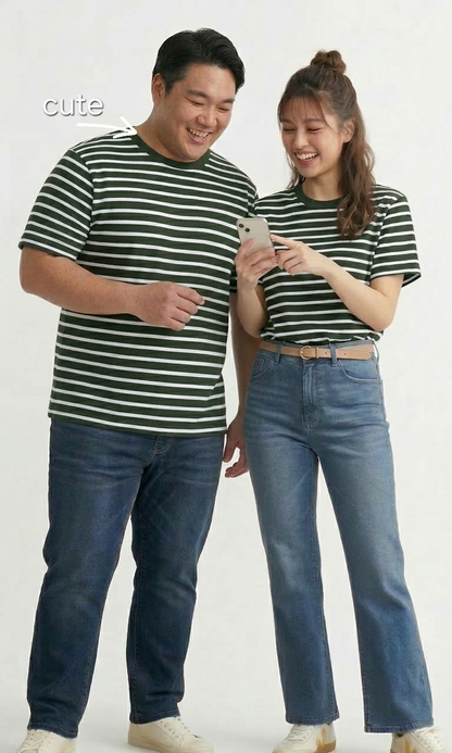 เสื้อยืด ริ้วเล็ก มินิ