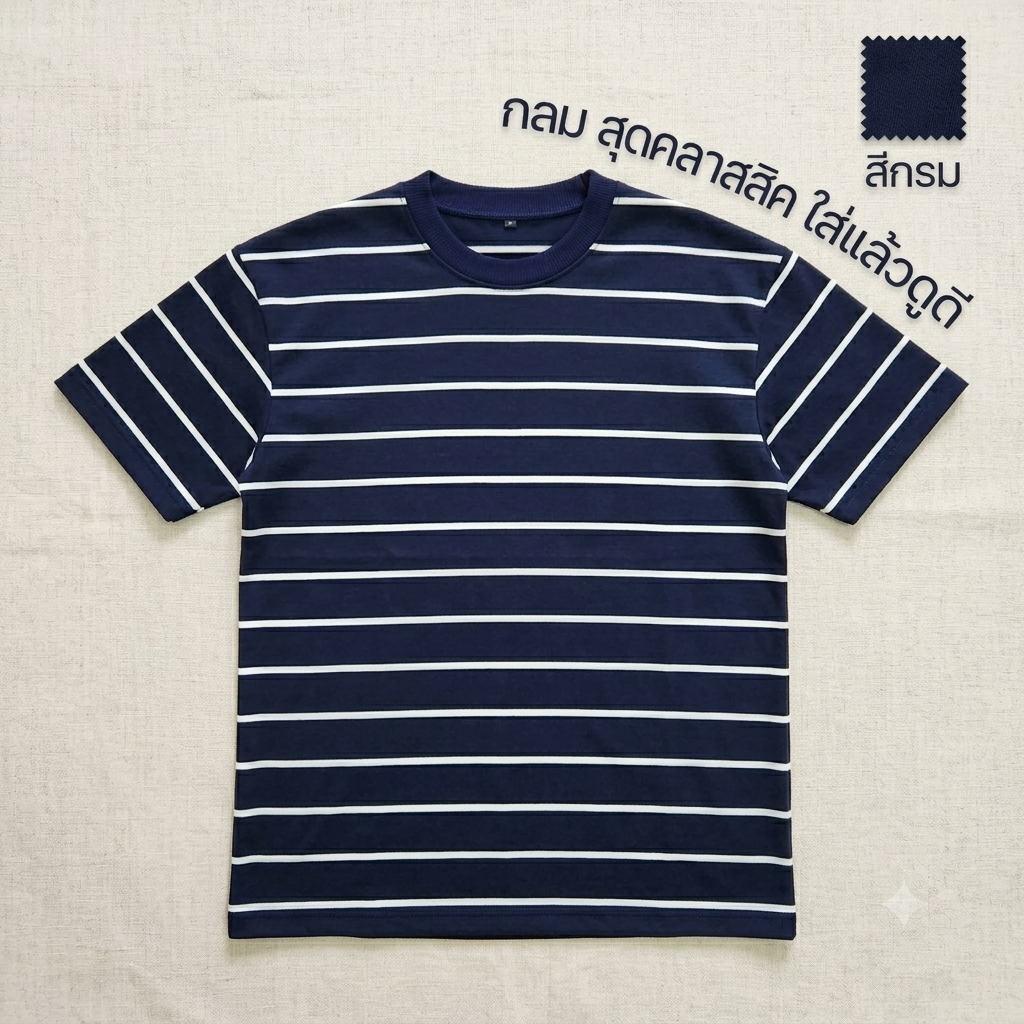 เสื้อยิด ริ้วเล็ก