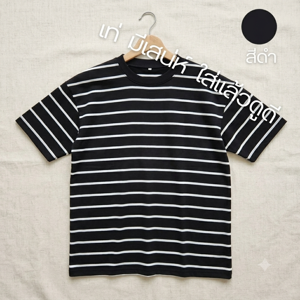 เสื้อยิด ริ้วเล็ก