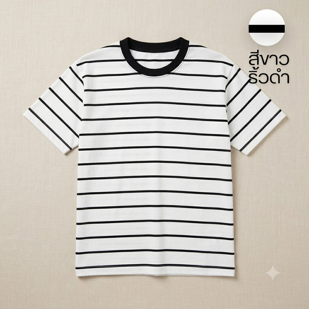 เสื้อยิด ริ้วเล็ก