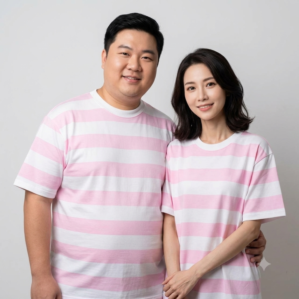 เสื้อยิดลาย ริ้วใหญ่ ไซส์ใหญ่ หุ่นหมี อก 42 นิ้ว - 66 นิ้ว